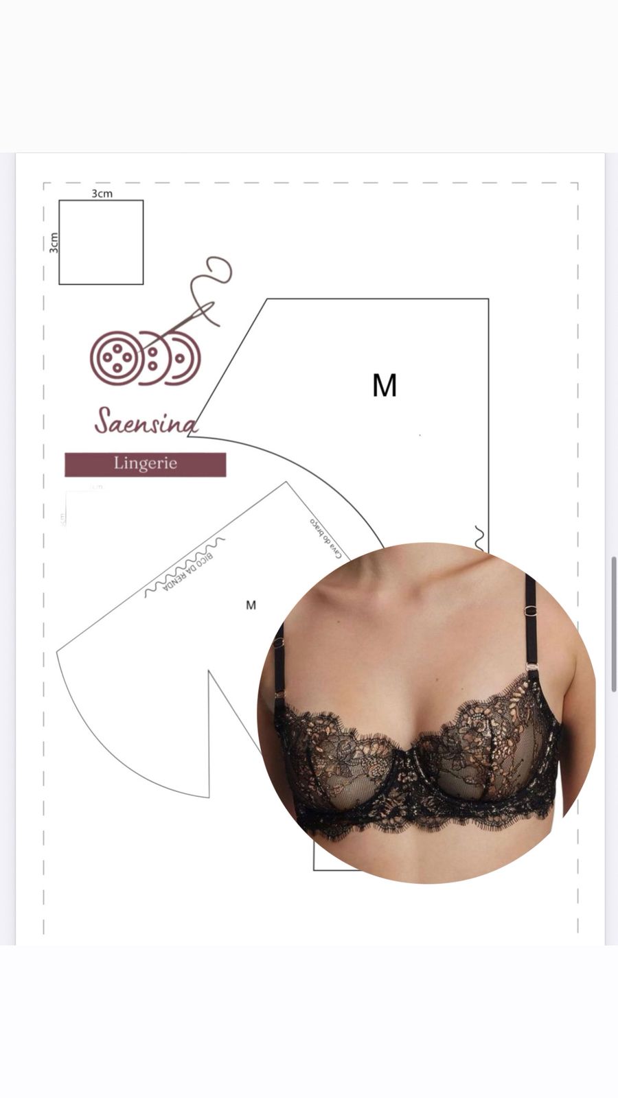 Molde Sutiã Elisa P ao GG ref 003