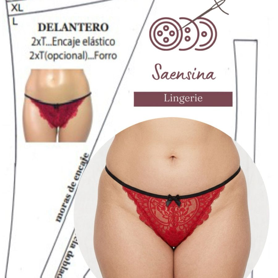 Molde Calcinha Lisa Plus size G ao XGG